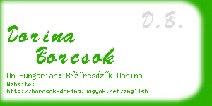 dorina borcsok business card